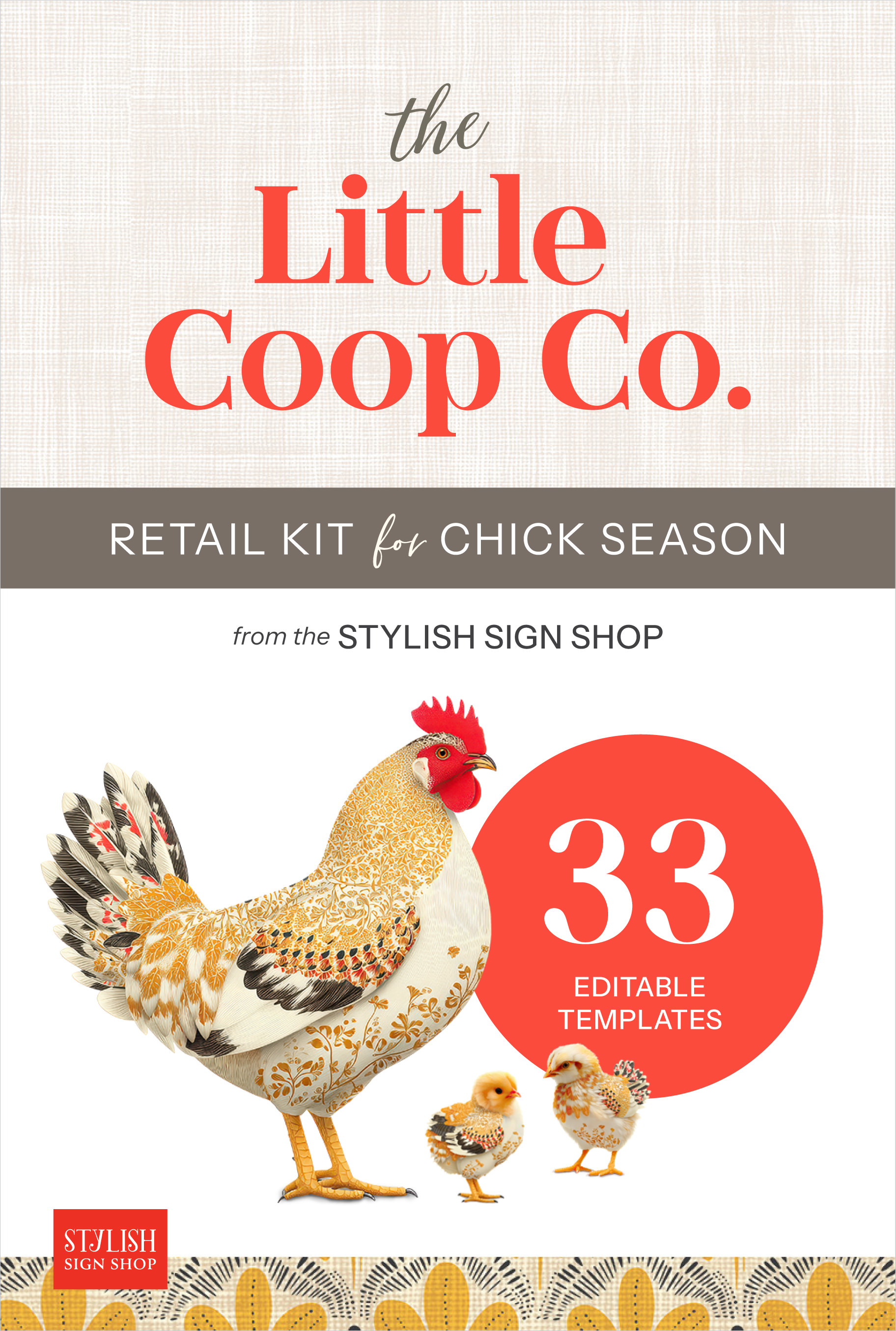 Little Coop Co. Chick Season Retail Kit for Farm Stores design preview