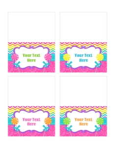 Sweet Shop Tent Cards: Sweet Shop Party Pack