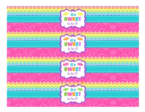 Sweet Shop Water Bottle Labels: Sweet Shop Party Pack