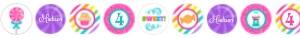 Sweet Shop Kiss Stickers: Sweet Shop Party Pack