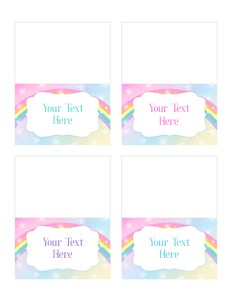 Unicorn Tent Cards: Unicorn Invitation Party Pack for Birthdays & Fun Events
