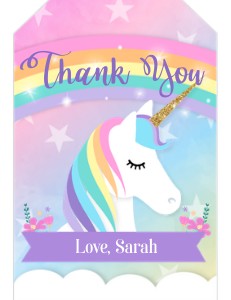 Unicorn Favor Tags: Unicorn Invitation Party Pack for Birthdays & Fun Events
