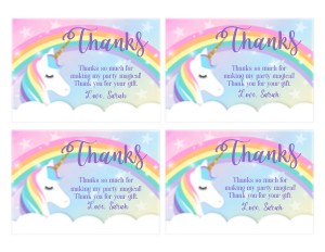 Unicorn Thank You Cards: Unicorn Invitation Party Pack for Birthdays & Fun Events