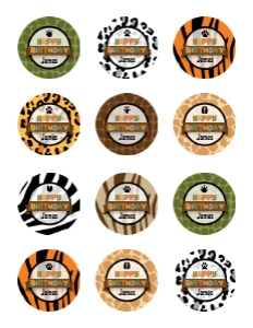 Safari Cupcake Toppers: Safari Cupcake Toppers