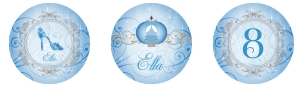 Cinderella Cupcake Toppers - Silver: Cinderella Cupcake Toppers