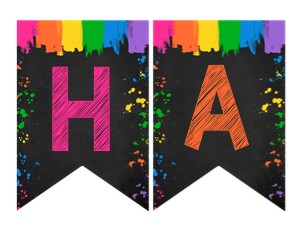 Pink Art Party Banner: Pink Art Party Pack