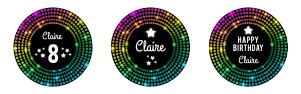 Disco Dance Cupcake Toppers: Disco Dance Party Package