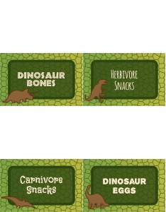 Dinosaur Tent Cards: Dinosaur Labels