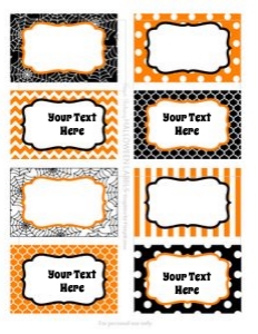 Halloween Tent Cards: Halloween Labels 2