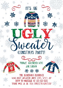 Ugly Sweater Invitation - 5x7: Ugly Sweater Party Invitation