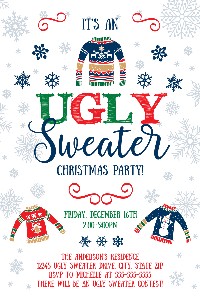 Ugly Sweater Invitation - 4x6: Ugly Sweater Party Invitation