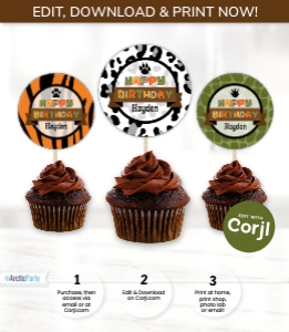 Safari Cupcake Toppers Listing: Safari Cupcake Toppers