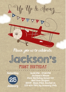 Airplane Birthday Invitation: Airplane Birthday Invitation