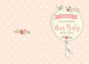 Bunny Thank You Cards 3,5 x 7: Bunny Thank You Cards Baby Shower 3,5 x 5