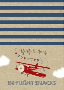 Airplane Baby Shower Food Tent Cards: Airplane Birthday Invitation