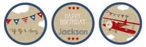 Airplane Birthday Cupcake Toppers: Airplane Birthday Invitation