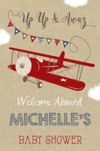 Airplane Baby Shower Welcome Sign 20 x 30: Airplane Baby Shower Printable Kit