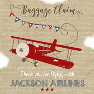 Airplane Birthday Square Party Favors: Airplane Birthday Invitation
