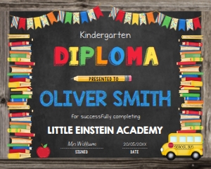 Kindergarten Graduation Diploma: Kindergarten Graduation Diploma