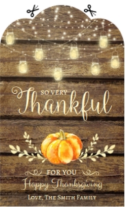 Pumpkin Thanksgiving Thank You tags design preview