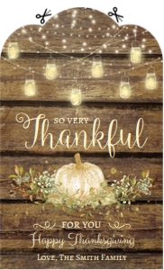 Pumpkin Light Thanksgiving Thank You Tag design preview