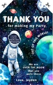 Space Photo Thank you tags design preview