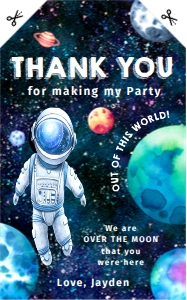 Space Thank You tags design preview