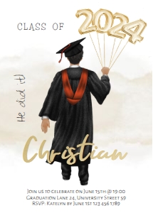 He did it Graduation Male Gold design preview