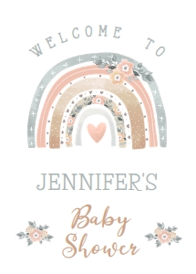 Boho Rainbow Welcome Sign 5 x 7 design preview