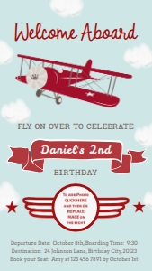 Smartphone Airplane Ticket Invitation (DIGITAL USE ONLY, NOT FOR PRINTING)2: Smartphone Airplane Ticket Invitation (DIGITAL USE ONLY, NOT FOR PRINTING) 2