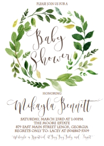 Baby Shower Greenery Leaf Wreath: Baby Shower Greenery Leaf Wreath 521115014