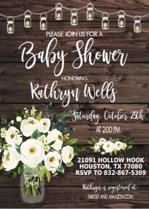 Baby Shower Rustic Mason Jar Daisy Invitation 649685587 design preview
