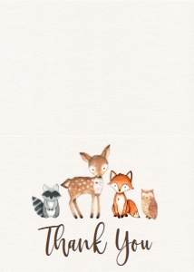 Baby Shower Woodland Animals Thank You: Baby Shower Woodland Animal Banner Invitation 520896268