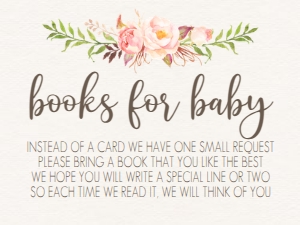 Baby Shower Woodland Pink Floral Book Request: Baby Shower Woodland Pink Floral 534714723