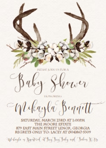 Baby Shower Cotton Antler design preview