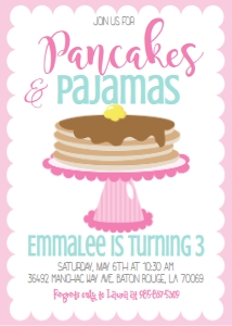 Birthday Pancakes and Pajamas Pink design preview
