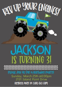Birthday Monster Truck Blue: Birthday Monster Truck Blue 240770706