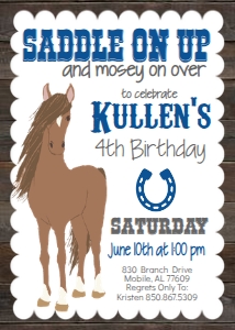 Birthday Horse Blue: Birthday Horse Blue