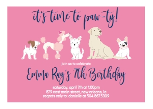 Birthday Multi Dog Pink: Birthday Multi Dog Pink