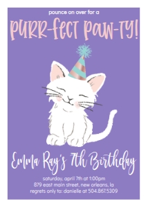 Birthday Cat Purple: Birthday Cat Purple