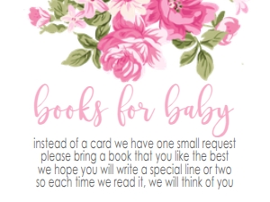 Baby Shower Pink Balloon Book Card: Baby Shower Pink Balloon Invitation