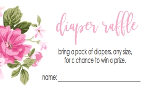 Baby Shower Pink Balloon Diaper Raffle: Baby Shower Pink Balloon Invitation