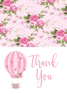 Thank You Pink Balloon Thank You: Baby Shower Pink Balloon Invitation