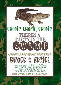 Birthday Gator Swamp: Birthday Gator Swamp