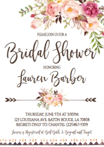 Bridal Shower Boho Romantic floral: Bridal Shower Boho Romantic floral