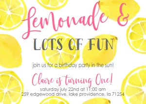 Birthday Lemonade design preview