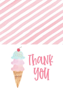 Thank You Ice Cream BPP: Birthday Ice Cream Cone White BPP