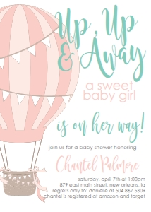 Baby Shower Pink Balloon Invitation: Baby Shower Pink Balloon Invitation 525017370