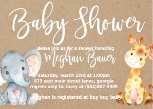 Baby Shower Kraft Safari: Baby Shower Kraft Safari