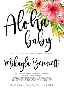 Baby Shower Aloha Invitation: Baby Shower Aloha Invitation 526894370